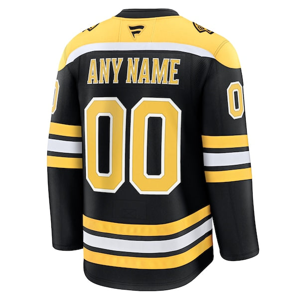 Boston Bruins Home Premium Custom Jersey - Black/White - Image 5