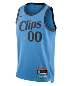 Alternative view of LA Clippers Nike Unisex 2024/25 Custom Swingman Jersey - City Edition - Light Blue