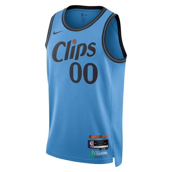 LA Clippers Nike Unisex 2024/25 Custom Swingman Jersey - City Edition - Light Blue - Image 2