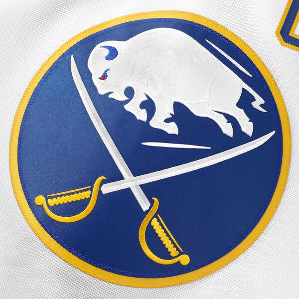 Buffalo Sabres Away Premium Custom Jersey - White/Black/Royal - Image 5