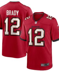 Alternative view of Tom Brady Tampa Bay Buccaneers Nike Game Jersey - Red/Pewter