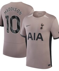James Maddison Tottenham Hotspur Nike Youth 2023/24 Third Stadium Replica Player Jersey?¨C Tan