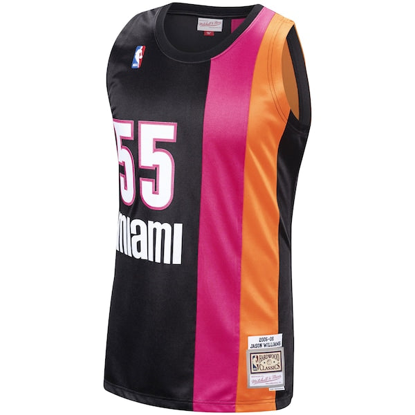 Jason Williams Miami Heat 2005/06 Hardwood Classics Swingman Jersey - Black - Image 2