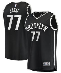 Ben Saraf Brooklyn Nets  Youth Fast Break Replica Jersey - Black - Icon Edition