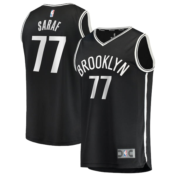Ben Saraf Brooklyn Nets Youth Fast Break Replica Jersey - Black - Icon Edition