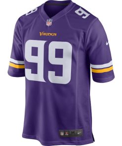 Alternative view of Danielle Hunter Minnesota Vikings Nike Game Jersey - Purple