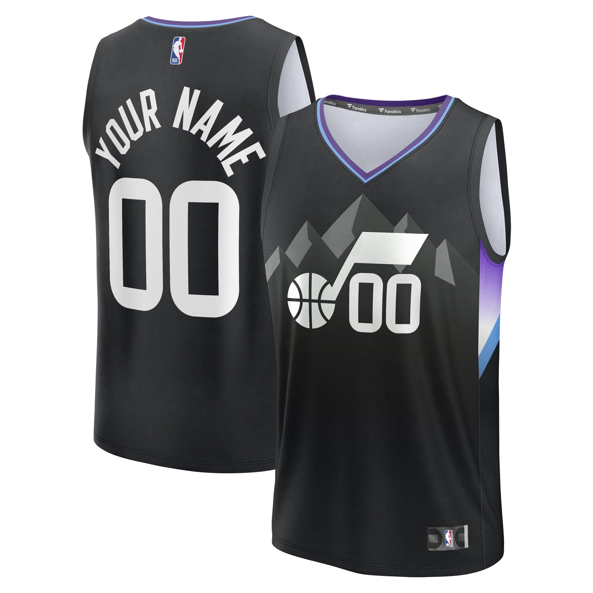 Utah Jazz Youth Fast Break Replica Custom Jersey - Icon Edition/White/Black - Image 7