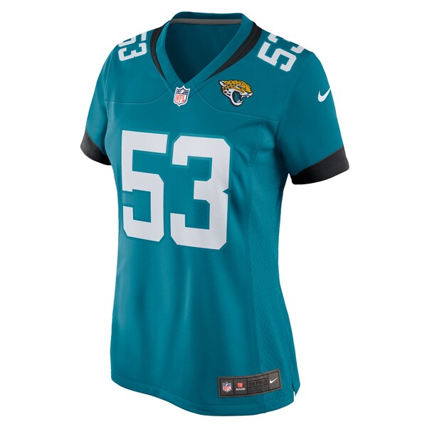 Anthony Pittman Jacksonville Jaguars Nike Women's Team Game Jersey - Teal - Image 2