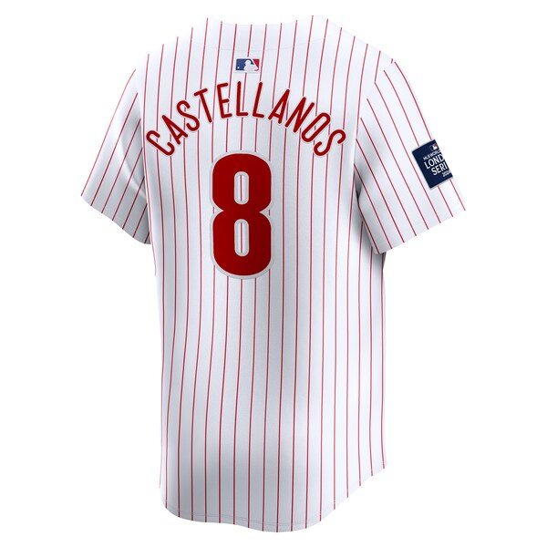 Nick Castellanos Philadelphia Phillies Nike 2024 MLB World Tour London Series Home Limited Player Jersey - White - Image 3