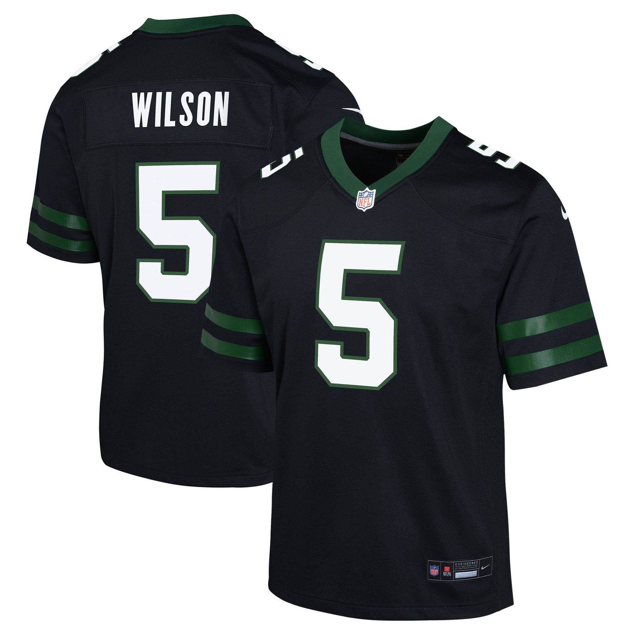 Garrett Wilson New York Jets Nike Youth Game Jersey - Legacy Green - Image 5