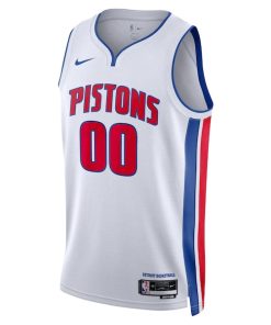 Alternative view of Detroit Pistons Nike Unisex Swingman Custom Jersey White - Association Edition