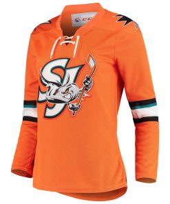 Alternative view of San Jose Barracuda CCM Women's Premier Alternate Jersey - Orange
