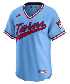 Alternative view of Minnesota Twins Nike Cooperstown Collection Limited Jersey - Light Blue