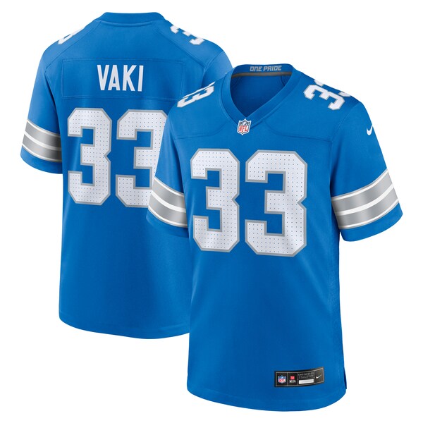 Sione Vaki Detroit Lions Nike Team Game Jersey - Blue - Image 2