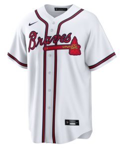 Alternative view of Atlanta Braves Nike #1 Groom Home Replica Jersey - White