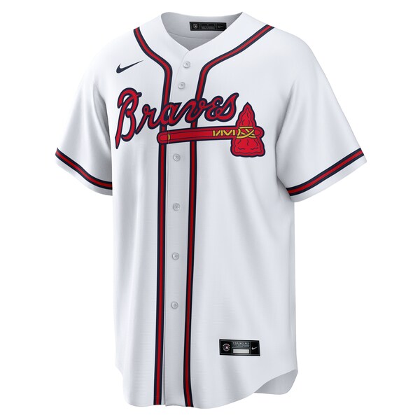 Atlanta Braves Nike #1 Groom Home Replica Jersey - White - Image 2