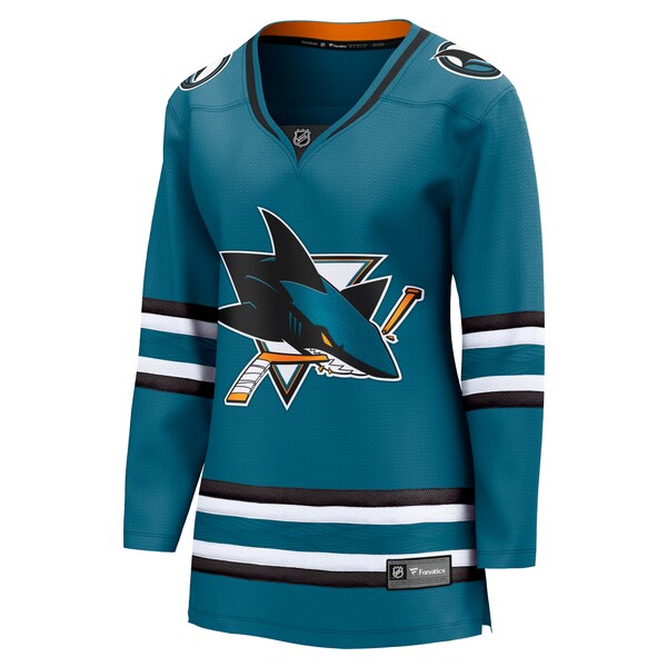 San Jose Sharks Women's Home Breakaway Jersey - Teal - Image 2