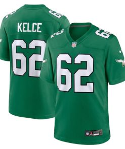 Alternative view of Jason Kelce Philadelphia Eagles Nike Alternate Game Player Jersey - Kelly Green/Green