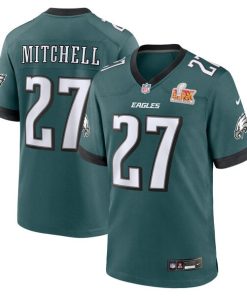 Quinyon Mitchell Philadelphia Eagles Nike Super Bowl LIX Game Player Jersey - Midnight Green
