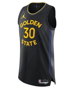 Alternative view of Stephen Curry Golden State Warriors Jordan Brand 2024/25 Authentic Jersey - Statement Edition - Black