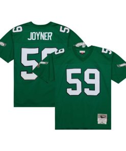 Alternative view of Seth Joyner Philadelphia Eagles Legacy Replica Jersey - Kelly Green