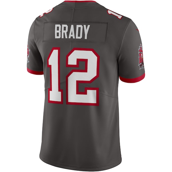 Tom Brady Tampa Bay Buccaneers Nike Alternate Vapor Limited Jersey - Pewter/Red - Image 4