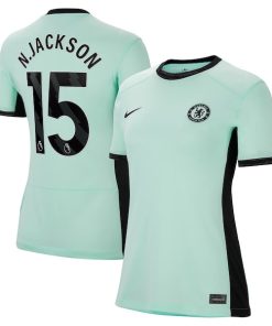 Nicolas Jackson Chelsea Nike Women's 2023/24 Third Stadium Replica Player Jersey - Mint