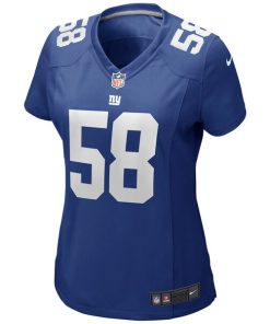 Alternative view of Carl Banks New York Giants Nike Women's Game Retired Player Jersey - Royal