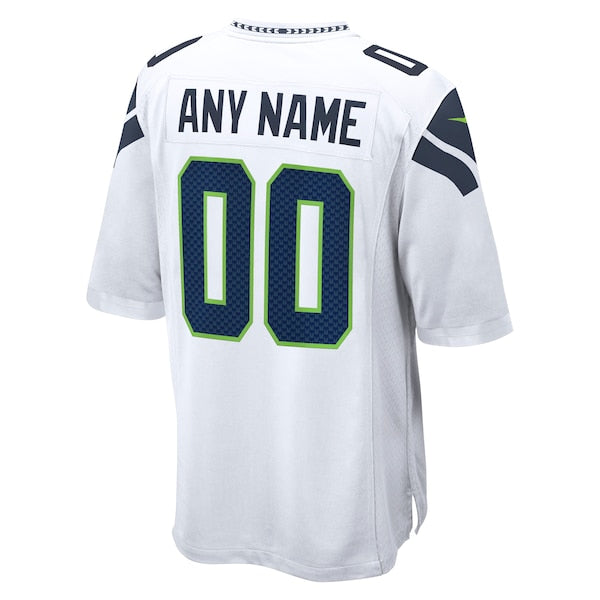 Seattle Seahawks Nike Custom Game Jersey - White - Image 3