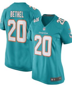 Justin Bethel Miami Dolphins Nike Women's Game Player Jersey - Aqua