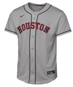 Alternative view of Jose Altuve Houston Astros Nike Youth Road Replica Jersey - Gray