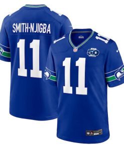 Jaxon Smith-Njigba Seattle Seahawks Nike Alternate 50th Season Game Jersey - Royal/College Navy