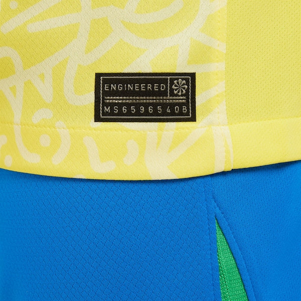 Brazil National Team Nike Youth 2024 Home Stadium Replica Jersey?ยจC Yellow - Image 5