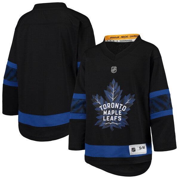 Toronto Maple Leafs Youth Alternate Replica Team Jersey - Black - Image 2