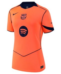 Alternative view of Lamine Yamal Barcelona Nike Women's 2025/26 Third Replica Player Jersey - Orange