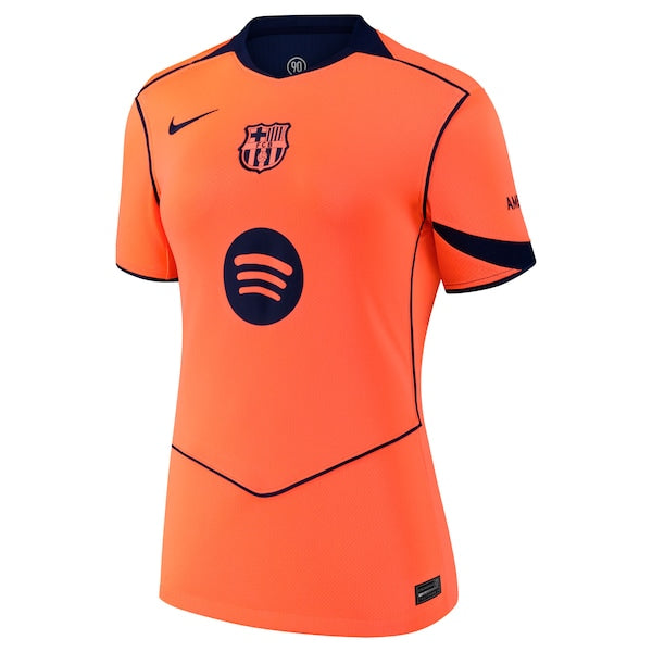 Lamine Yamal Barcelona Nike Women's 2025/26 Third Replica Player Jersey - Orange - Image 2