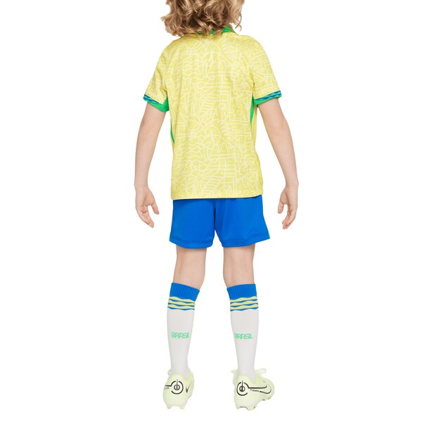 Brazil National Team Nike Preschool 2024 Home Replica Stadium Kit Set - Yellow - Image 3