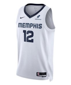 Alternative view of Ja Morant Memphis Grizzlies Nike Unisex Swingman Badge Player Jersey - Association Edition - White