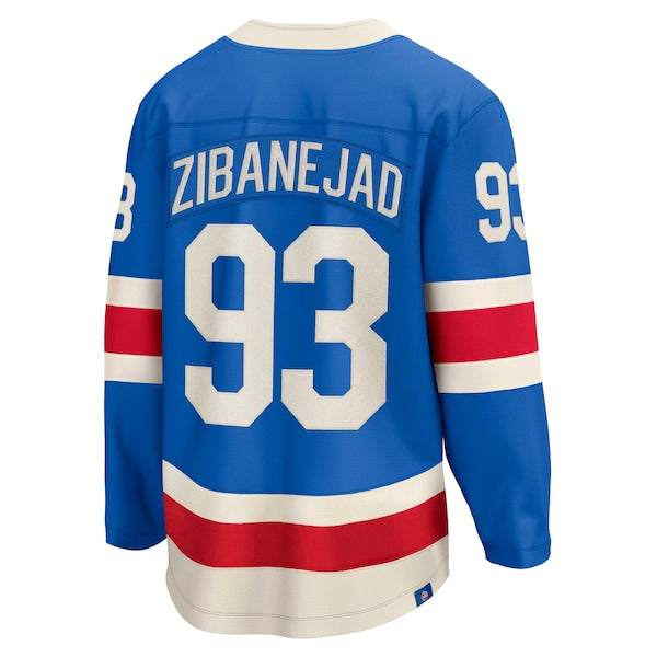 Mika Zibanejad New York Rangers Centennial Breakaway Jersey - Blue - Image 3