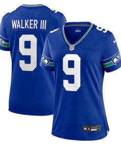 Alternative view of Kenneth Walker III Seattle Seahawks Nike Women's Player Jersey - Royal/Navy