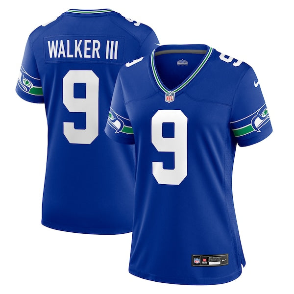 Kenneth Walker III Seattle Seahawks Nike Women's Player Jersey - Royal/Navy - Image 2