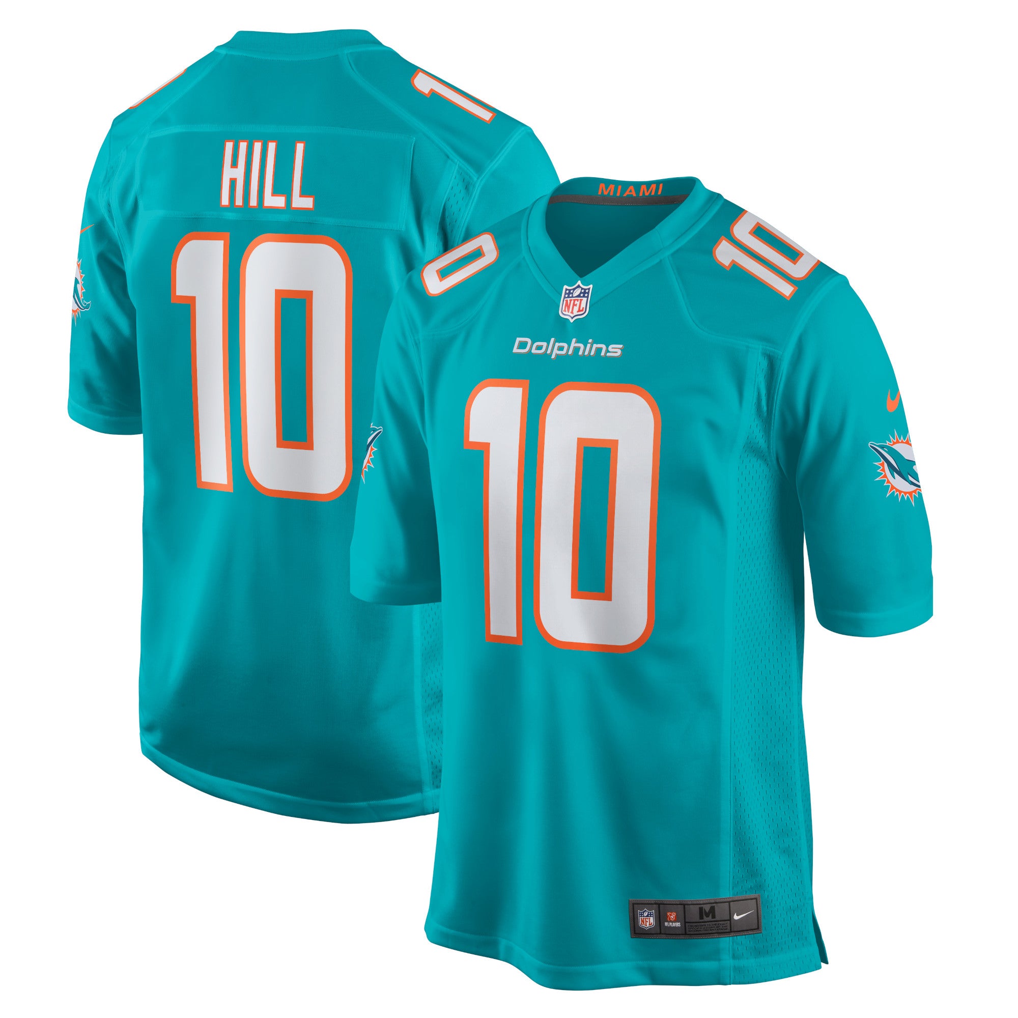 Tyreek Hill Miami Dolphins Nike Alternate Game Jersey - White/Aqua - Image 5