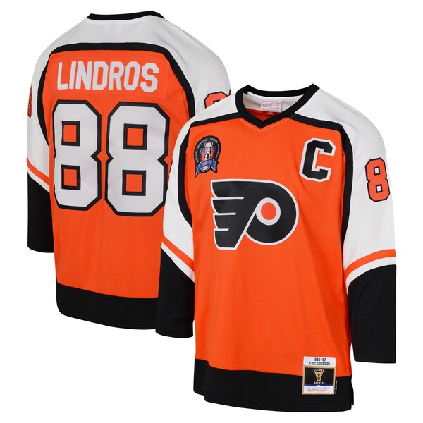 Eric Lindros Philadelphia Flyers Youth 1996-97 Blue Line Player Jersey - Orange