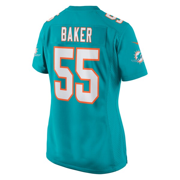 Jerome Baker Miami Dolphins Nike Women's Game Jersey - Aqua - Image 3