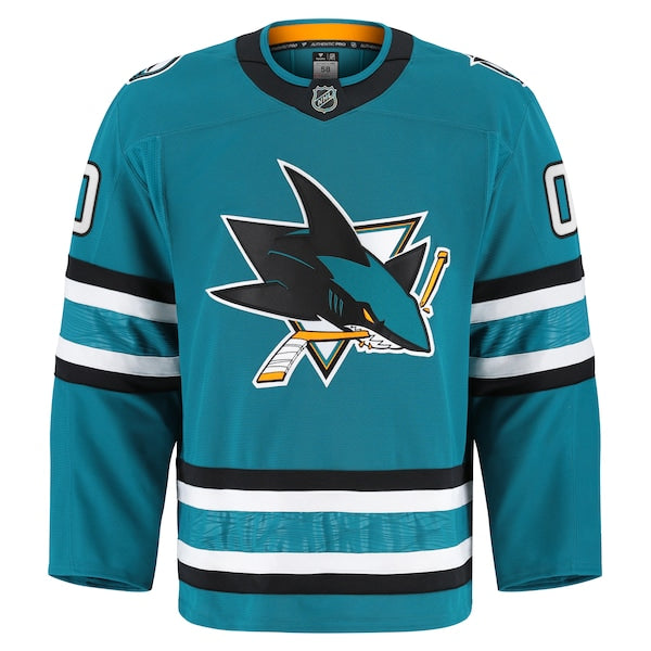 San Jose Sharks Home Authentic Pro Custom Jersey - Teal - Image 2