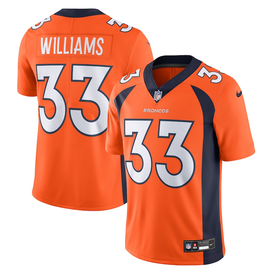 Javonte Williams Denver Broncos Nike Vapor Untouchable Limited Jersey - Orange
