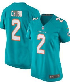 Bradley Chubb Miami Dolphins Nike Women's Game Player Jersey - Aqua