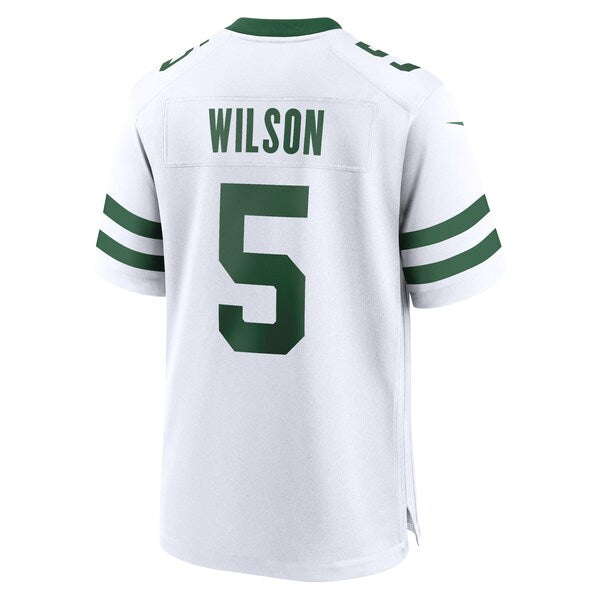Garrett Wilson New York Jets Nike Game Jersey - Legacy White/Black/Green - Image 4