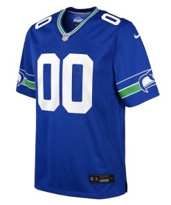 Alternative view of Seattle Seahawks Nike Youth Throwback Custom Jersey - Royal