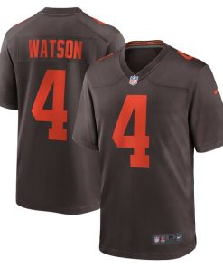 Alternative view of Deshaun Watson Cleveland Browns Nike Alternate Game Jersey - Brown/White